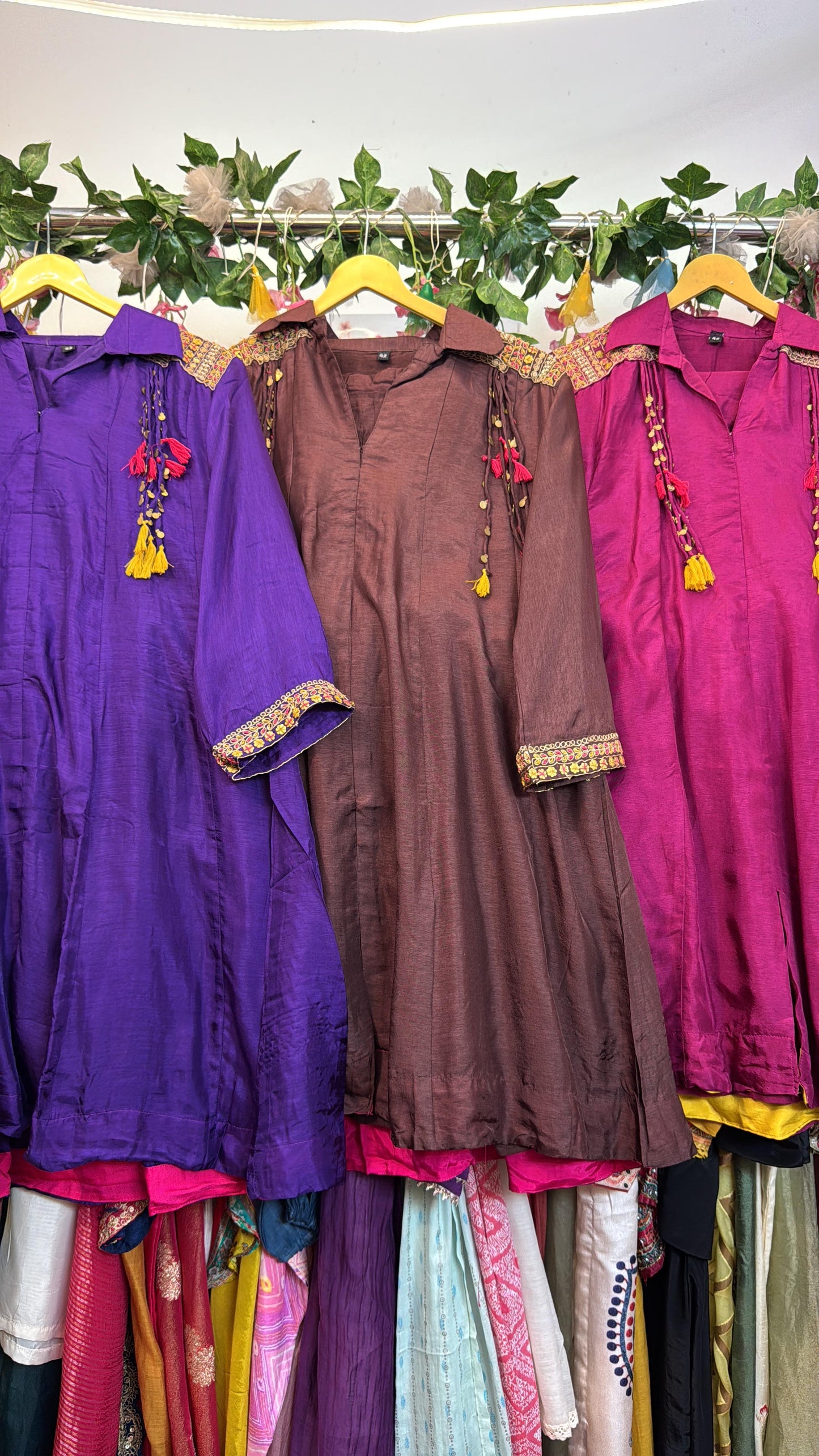 Silk Farshi pants co ord set with shoulder & back work