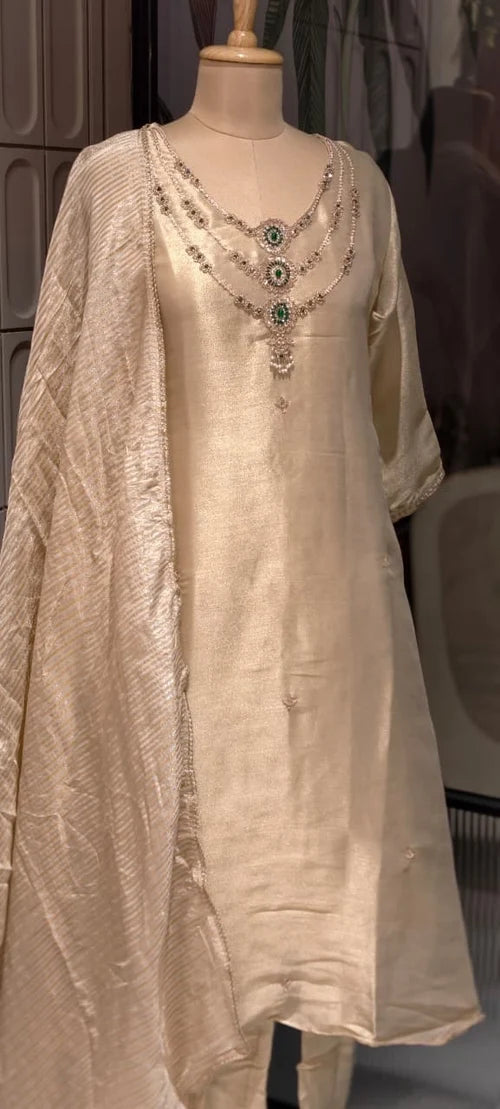 Glass classy Aline Jewel work suit