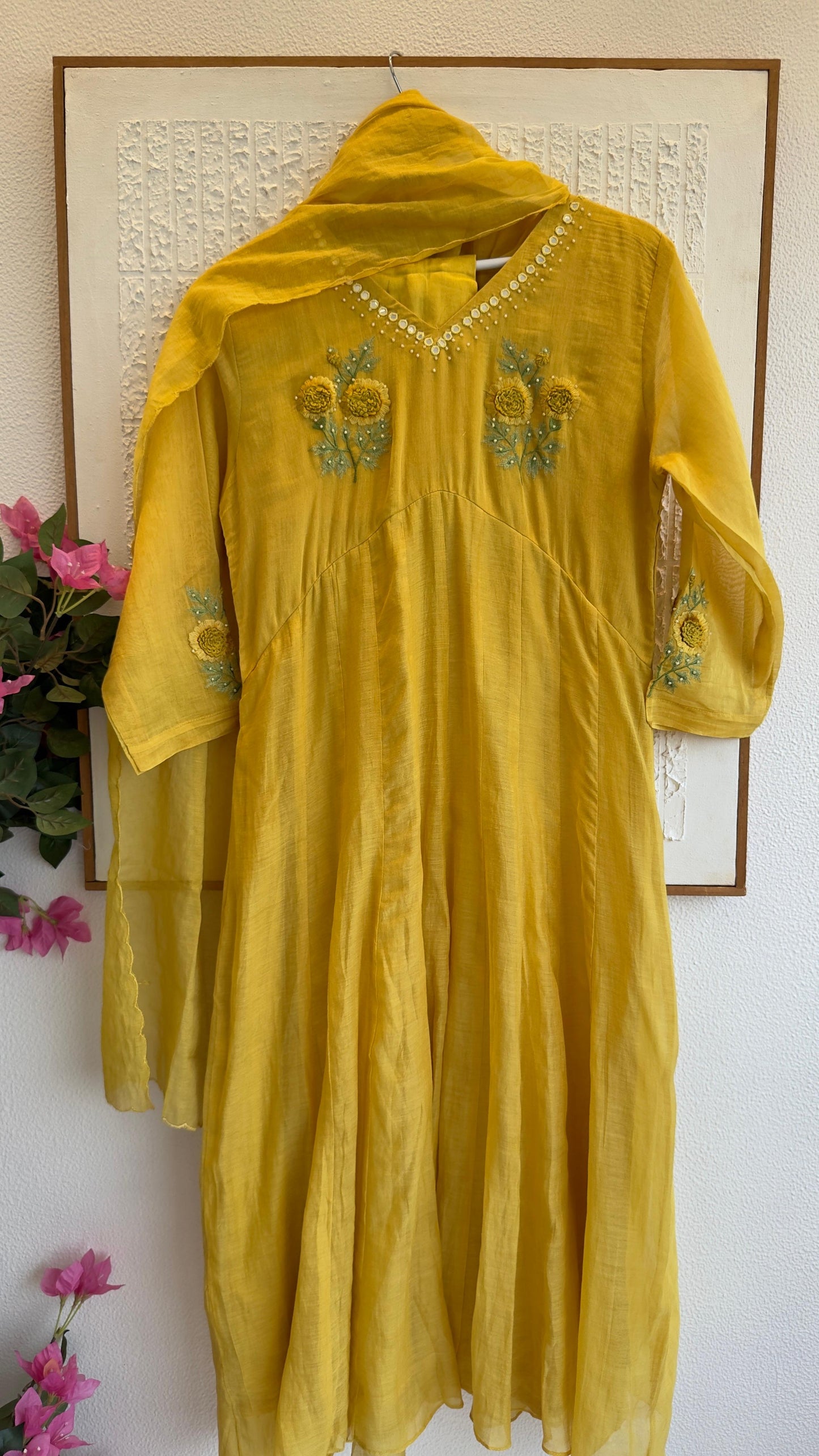 Classy and elegant mul chandari aline suit