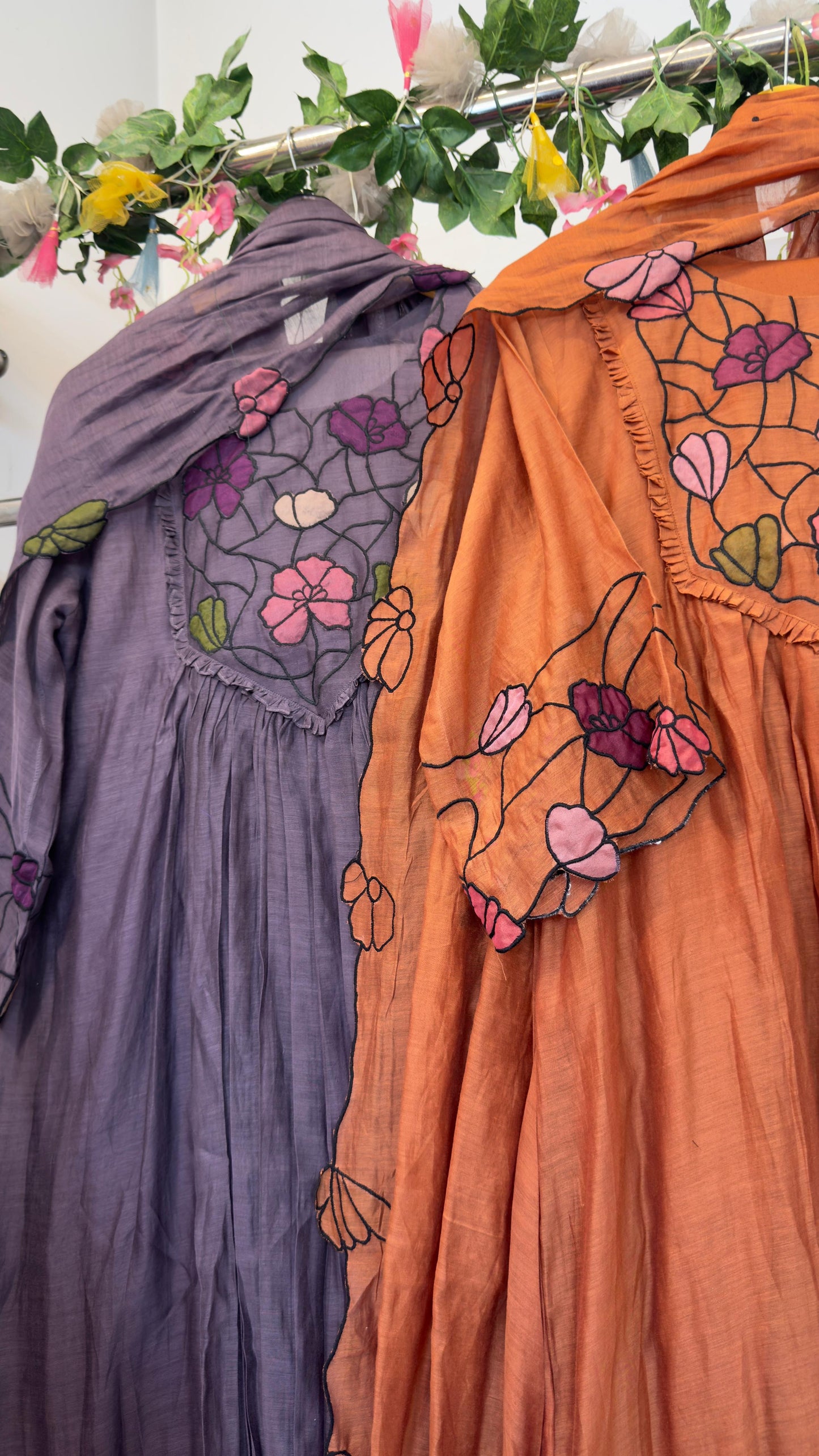 Appliqué classy Aline mul chandari suit