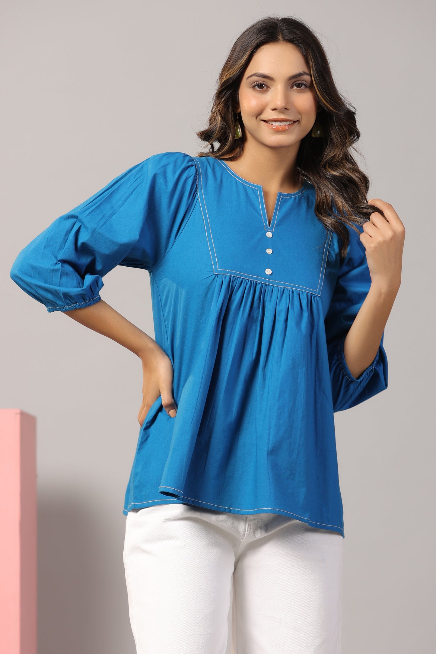 Solid cotton top
