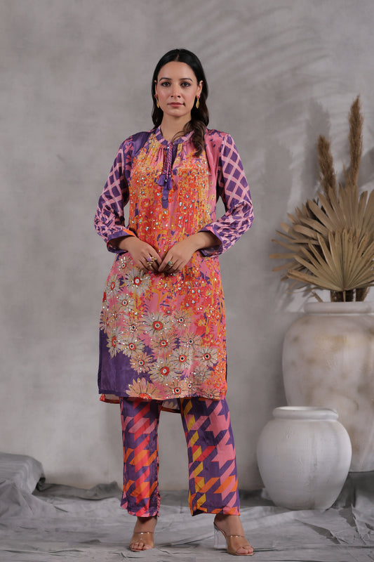 Crepe purple co ord set