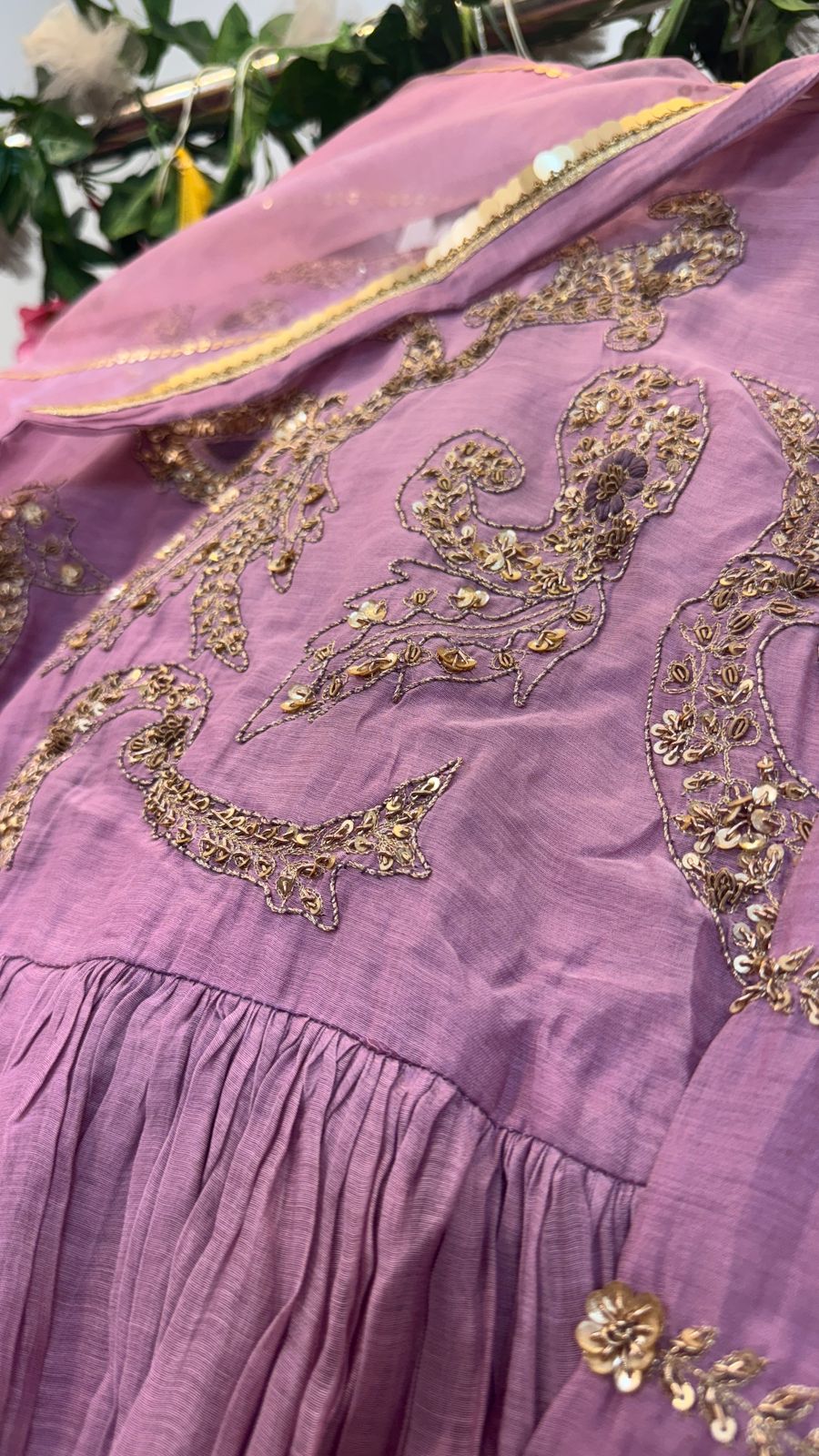 Heavy hand work with beautiful back work suit