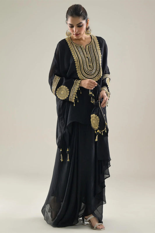 Black skirt indo western