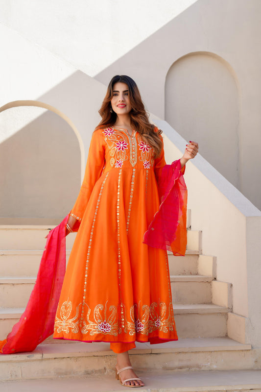 Fanta silk Anarkali