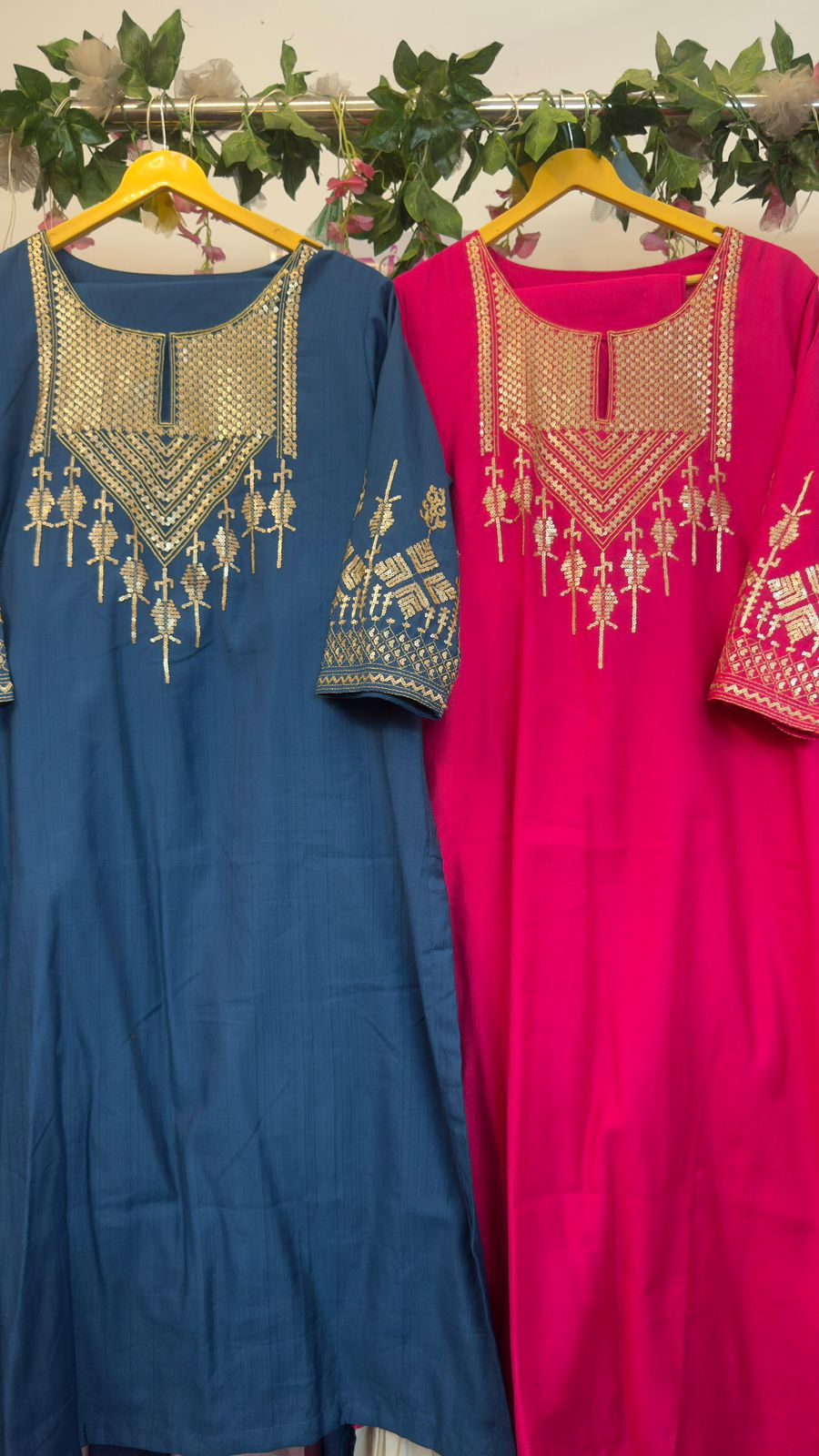 Premium chandari silk kurta pant with cotton lining