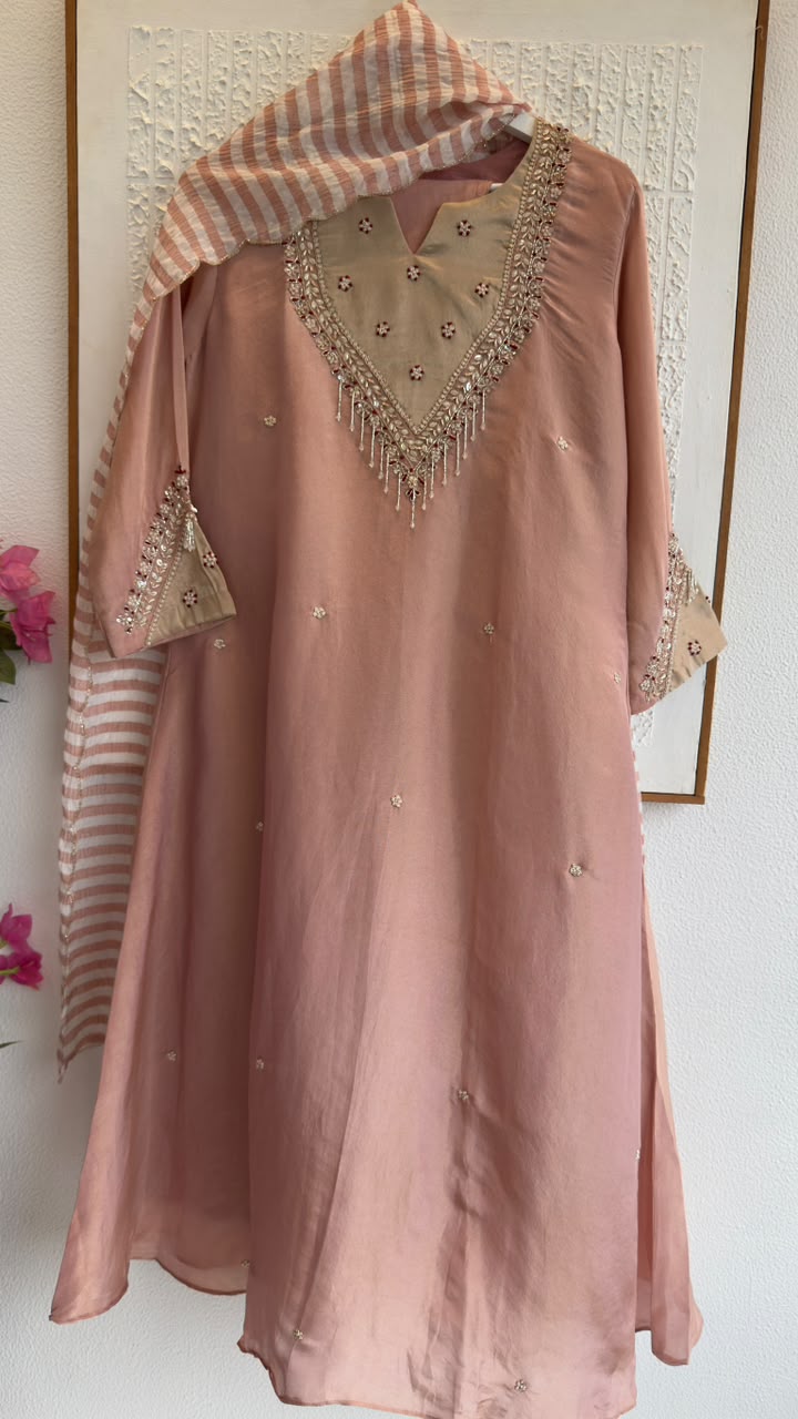 Premium trendy tissue Anarkali