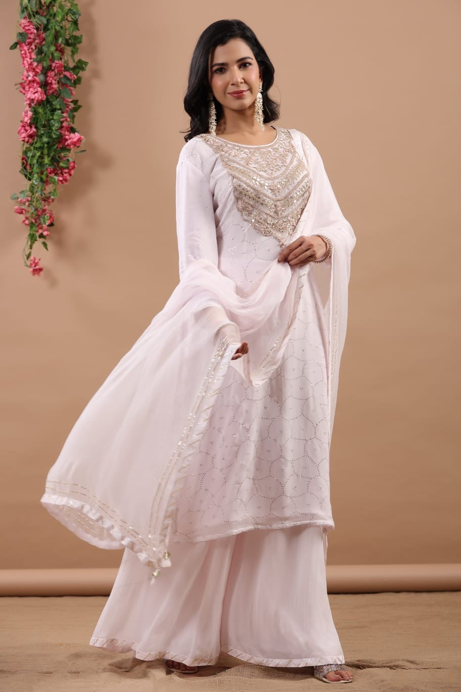 Luxe pure chiffon pink divider set