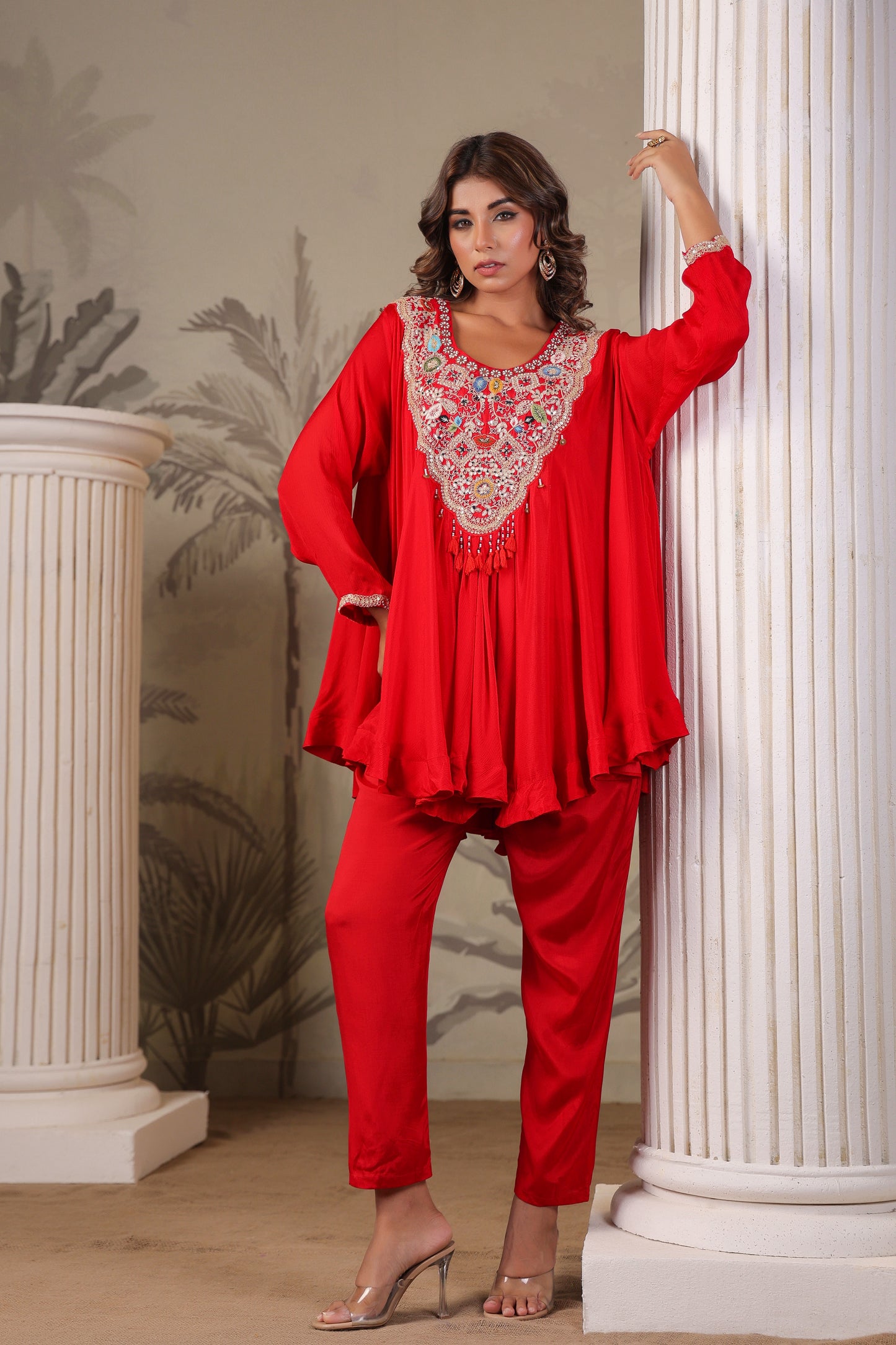 Stylish red Co ord set