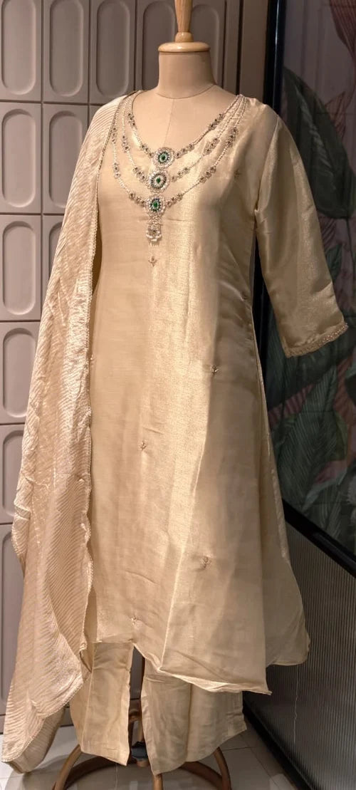 Glass classy Aline Jewel work suit