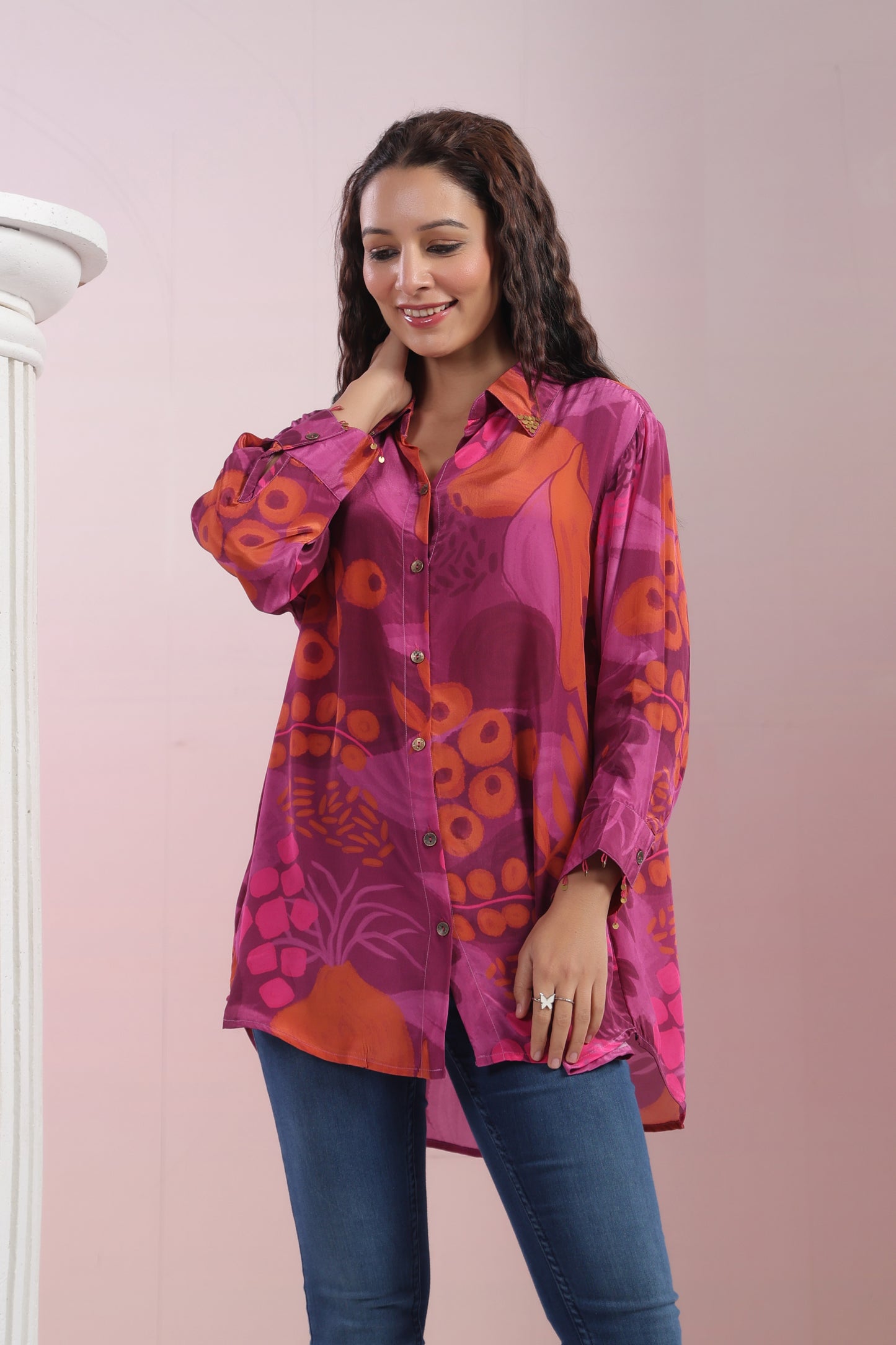 Crepe Marron/ pink top