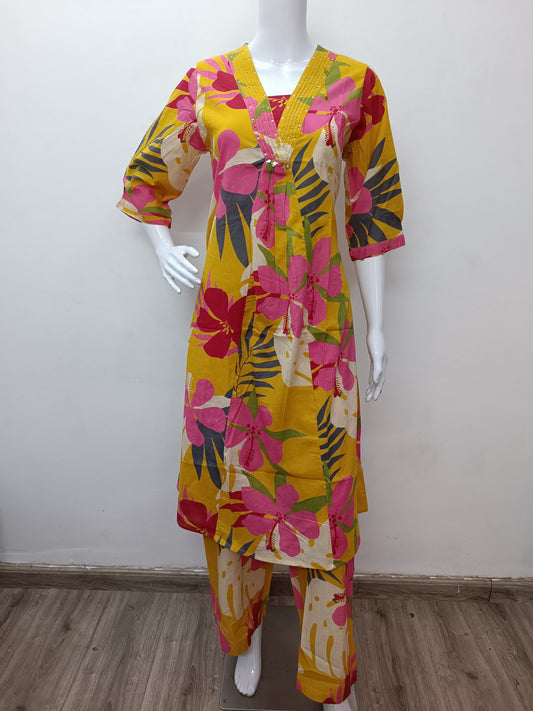 Floral Indian cotton co ord