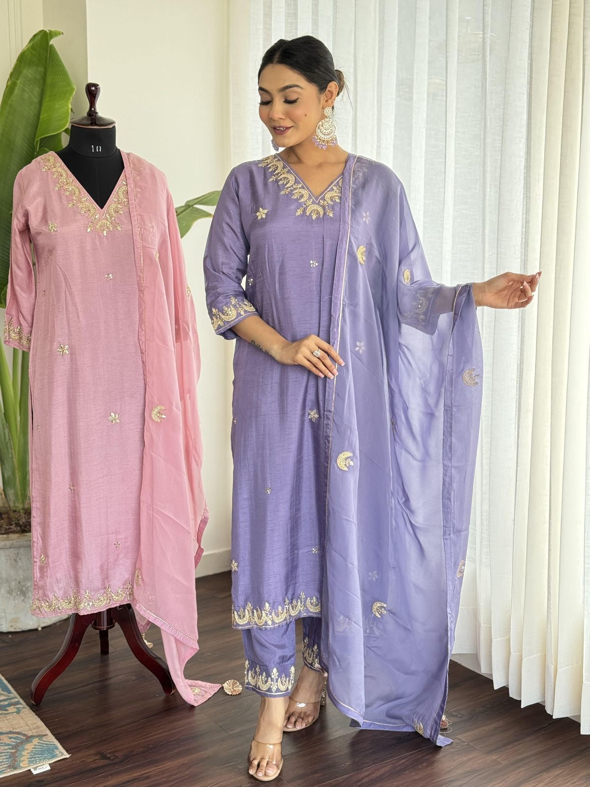 Chand Bali silk suit