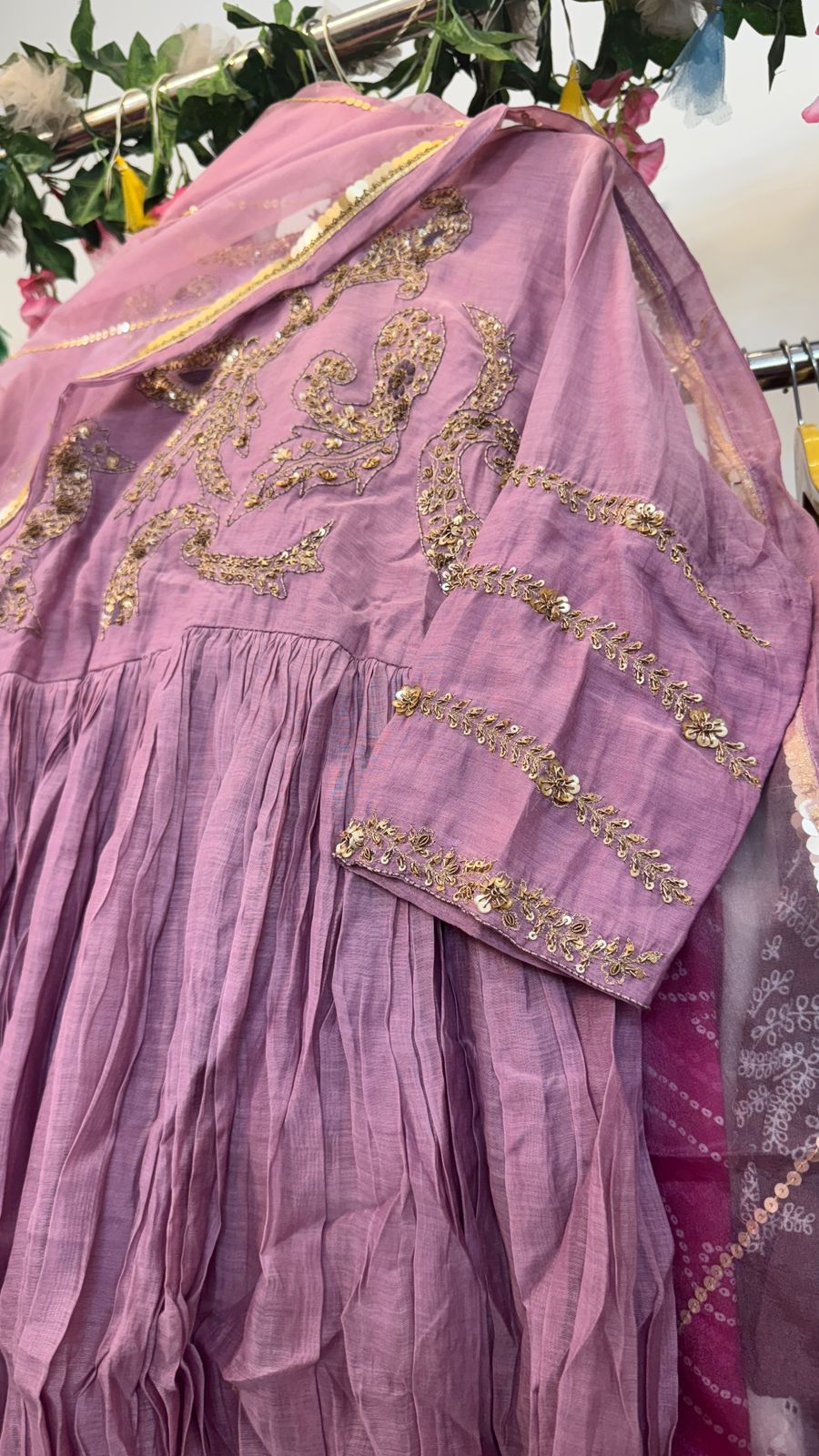 Heavy hand work with beautiful back work suit