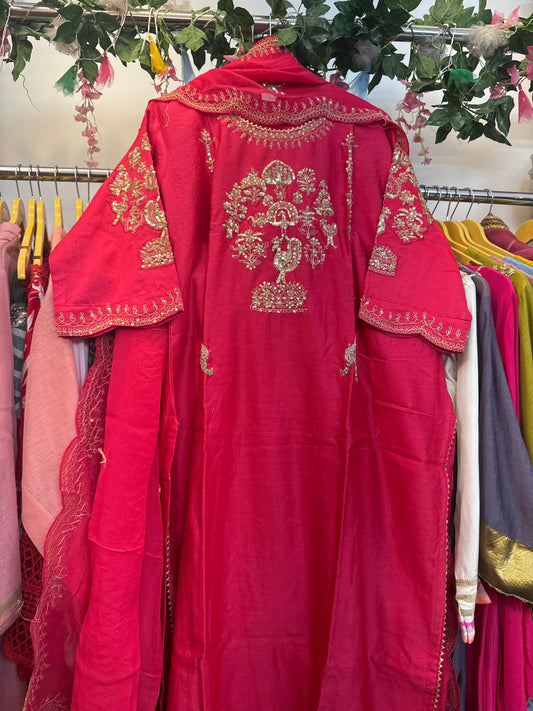 Peacoak Chandari silk suit