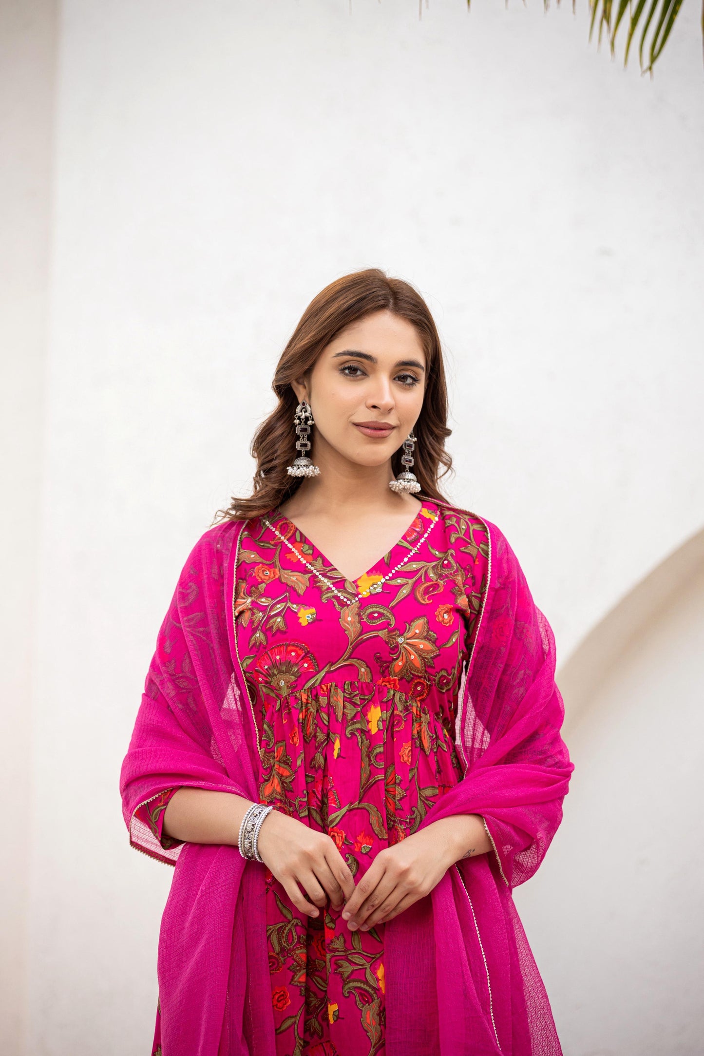 Pink Nyra cotton suit