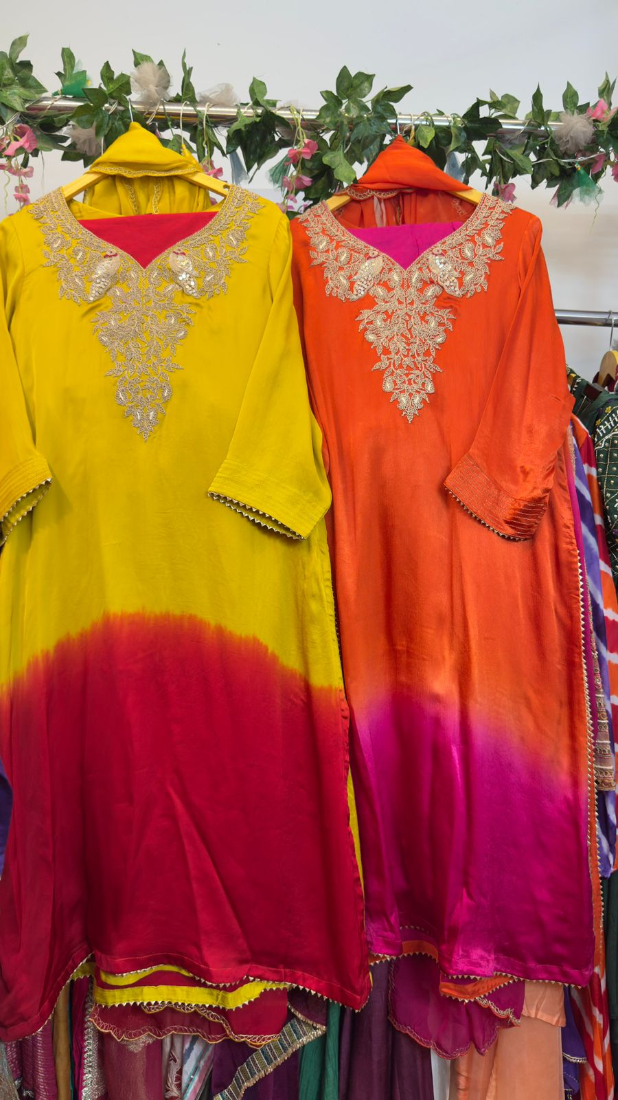 Premium ombré Gajji straight suit