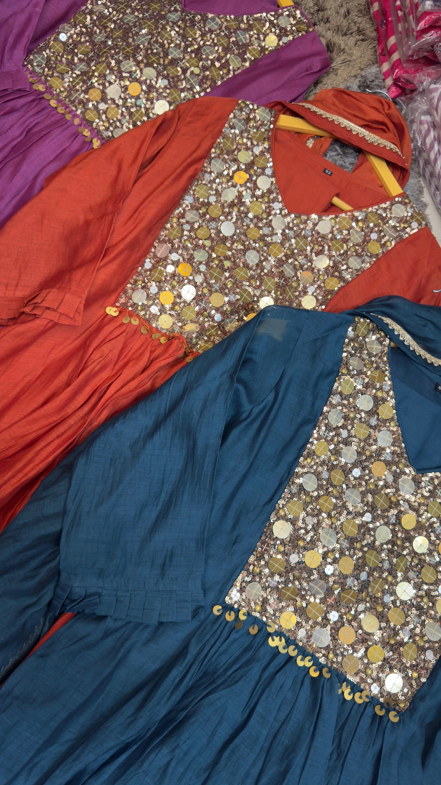 Heavy handwork premium mul chandari nyra straight suit
