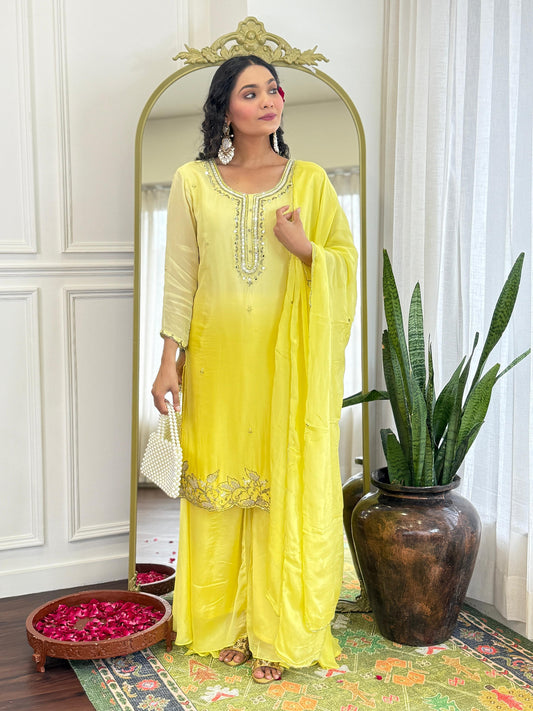 Ombré yellow chinon divider set