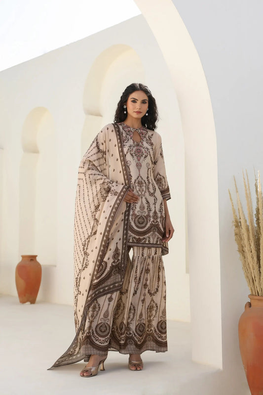 Printed Sharara Set with Dupatta
