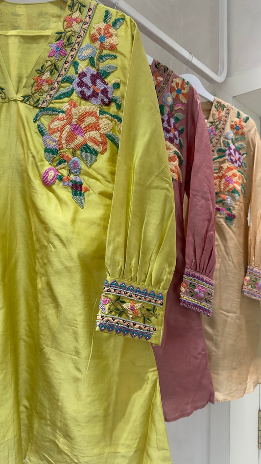 African chandari silk co ord set