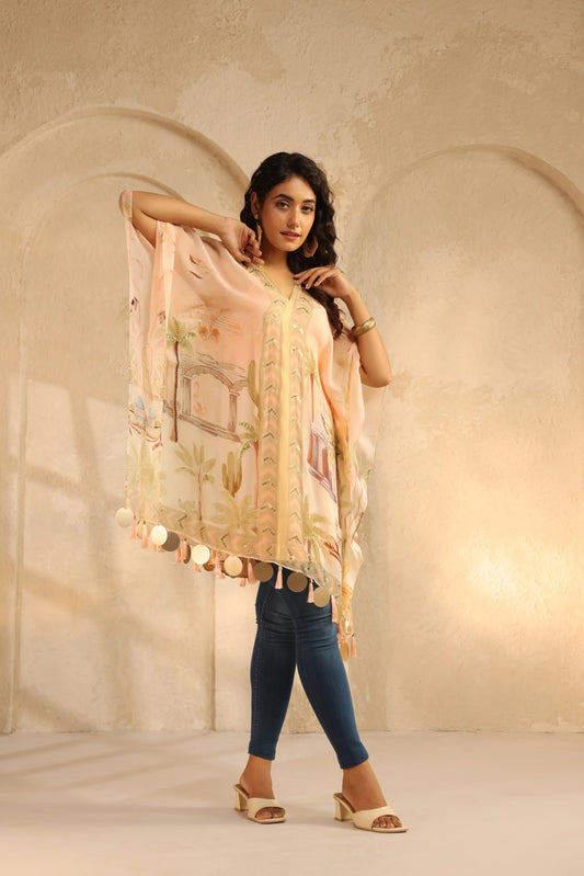 Pure & 0rinted top with beautiful detailing with inner